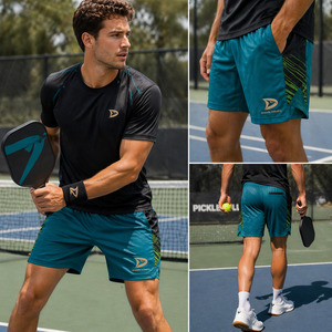 Pantalones cortos Court Momfort, pantalones cortos ligeros para pickleball para hombre, pantalones cortos transpirables de secado rápido, ropa deportiva para pádel - Product Image 6
