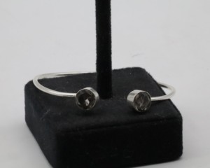 Bracelets manchette en zircon avec argent allemand, bracelet manchette ouvert réglable, bijoux en zircon étincelant pour femme - Product Image 1