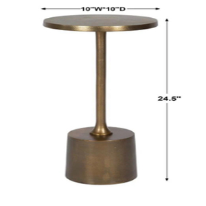 <b>Black</b> Aluminum Drink Accent <b>Table</b> for Small Spaces for Living Room <b>side</b> drink Pedestal Drink <b>Tables</b> - Product Image 4