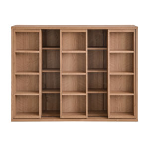 Modern Double Sliding Book Cabinet Multi Purpose Storage Bookshelf for Home Office Bedroom Living Room Furniture - Product Image 3