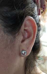 Pendientes Clásicos de Diamante Redondo Moissanite con Plata 925, Joyería Fina Solitaria para Compromiso, Regalo para Mujer - Product Image 6