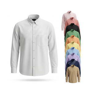 Nouvelle Collection – Chemise Décontractée d'Été en Coton à Manches Longues Anti-Plis en Flanelle de Qualité Supérieure pour Bureau, avec Poche – Vente en Gros, OEM, ODM - Product Image 1