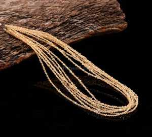 Perles de diamant Herkimer jaunes naturelles, non taillées, brutes, 2-3 mm, petites perles de diamant Herkimer brutes pour la création de bijoux - Product Image 2