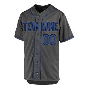 Maillot de baseball personnalisé pour homme, col en V, en maille sublimée, avec boutons, pour softball, conception sur mesure, vente en gros - Product Image 5