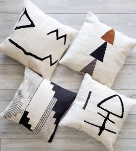Nordic Style Boho Ethnic Square Pillow Cover Technique Embroidered Tufted With Tassel Vintage Eco-Friendly Custom OEM Wholesale - Product Image 5