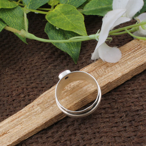 Wholesale 925 <b>Sterling</b> <b>Silver</b> Bezel Set Classic Multi Band Meditation <b>Anxiety</b> Fidget <b>Ring</b> for Wedding & Party Occasions Unisex - Product Image 5