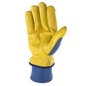 ถุงมือช่างหนังแพะคุณภาพพรีเมียมสำหรับฤดูหนาว ทนทานบุด้วยผ้าฟลีซ สำหรับผู้ชายและผู้หญิง ป้องกันการเสียดสีสองชั้น ถุงมือกันหนาว - Product Image 3