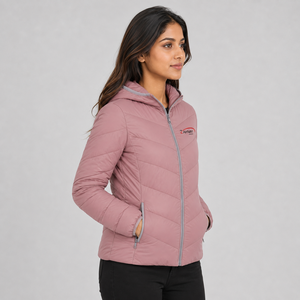 <b>Women's</b> <b>Puffer</b> <b>Jacket</b> Warm <b>Lightweight</b> Quilted Winter Coat Custom Logo Full Zipper Hooded Casual Outerwear <b>Women</b> <b>Puffer</b> <b>Jacket</b> - Product Image 4