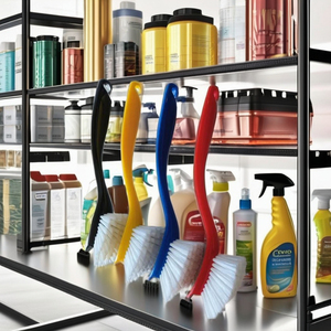 Cepillo de Limpieza para Fregadero de Larga Duración con Cerdas de Nylon Resistentes y Mango Largo para Uso en la Cocina, Cepillo para Platos Portátil - Product Image 2