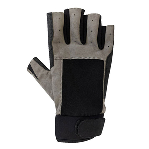 Gants de navigation unisexes à demi-doigts en cuir PU avec fermeture auto-agrippante, protection UV, confortables, antidérapants, pour sports nautiques et plongée - Product Image 3