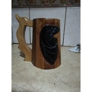 Mug en bois fait à la main pour le service de boissons, collections élégantes, vaisselle - Product Image 5