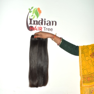 Extensions de cheveux humains vierges bruts indiens Remy en gros, double trame machine, couleur naturelle noire, 100g, mèches à clipser - Product Image 4