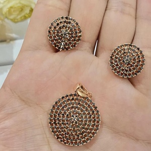 Conjunto de Collar y Pendientes Redondos de Ónix Negro, Chapado en Oro de 22K, Joyería Étnica India Hecha a Mano, Regalo para Mujer - Product Image 2