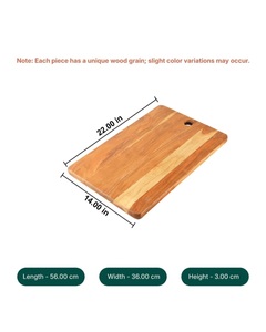 Tabla de Cortar Rectangular de Madera para Picar Verduras, Frutas, Pan y Carne - Product Image 3