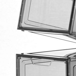 Set di 6 Scatole Trasparenti in Plastica per Sneaker, Organizzatori Impilabili per Scarpe con Porta Magnetica, Misura 13, Ideali per la Conservazione delle Calzature - Product Image 3