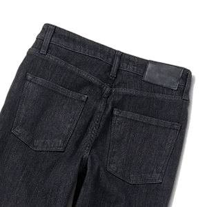 Jeans de Mezclilla de Pierna Recta, Lavado Oscuro, Cintura Alta, Corte Regular, Algodón, Estilo Casual para Hombre, Otoño - Product Image 4