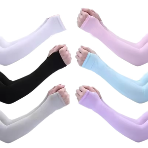Manguito de compresión deportivo personalizado sin costuras de seda helada con protección solar UV para ciclismo - Product Image 1