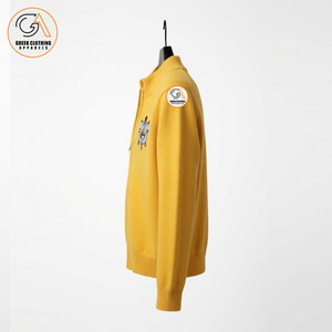 Sigma Gamma Rho | Women's Yellow Breathable 12 GG 100% Cotton Embroidered V-neck Full Sleeve <b>Covered</b> <b>Button</b> Casual Winter Wear - Product Image 2