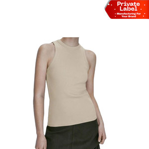 Top Corto Acanalado Sin Costuras para Mujer, Ajuste Elástico Ceñido, Escote en V Profundo con Encaje, Top Sexy Casual de Verano - Product Image 1