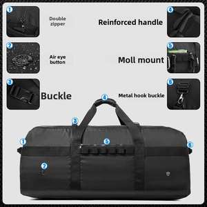 Sac de voyage de grande capacité, sac à dos pliable imperméable en Oxford pour hommes, camping en plein air, randonnée, sport, gym, sac de week-end - Product Image 4