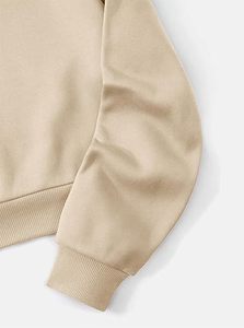 Hoodie court à manches longues pour femme, motif graphique ODM, avec logo frontal, 100 % coton, cordon de serrage - Product Image 2