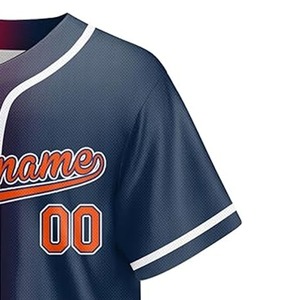 Maillot de baseball personnalisé brodé pour homme, séchage rapide, respirant, en polyester, style uniforme, vente en gros, pas cher, vierge - Product Image 4