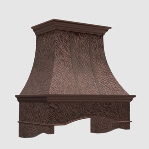 Campana extractora de cobre martillado a precio mayorista, campana extractora rectangular personalizada para isla de cocina, campana de ventilación para cocina - Product Image 4