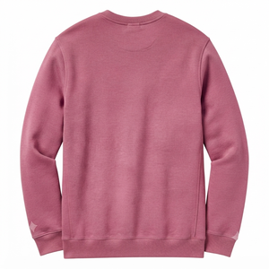 เสื้อฮู้ดผู้ชายสีชมพูแบบคอกลมสั่งทำขายส่ง ผ้าฟลีซหนานุ่ม แขนยาว แบบเรียบง่าย สำหรับฤดูใบไม้ร่วง บริการ OEM - Product Image 2