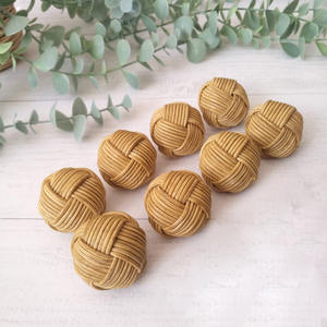 Bouton de meuble bohème tressé en rotin naturel, accessoires de décoration pour portes - Product Image 5