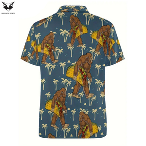 Latest Design Men Wear Shirts, Sublimation Print <b>Short</b> <b>Sleeve</b> <b>Button</b>-<b>Up</b> Beach Style Shirts Printed Men's Shirt - Product Image 2