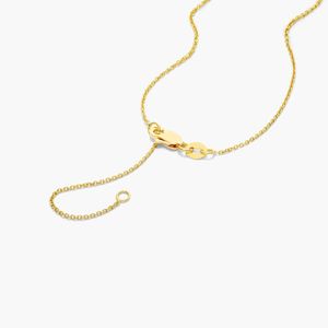 Alternating Diamond Cross <b>Necklace</b> In Yellow Gold - Product Image 5