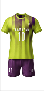 Uniforme de Fútbol Personalizado para Hombre, Conjunto Premium 100% Poliéster, Sublimado, con Rayas, Corte Regular, Cuello Redondo, Manga Corta, Secado Rápido, 180g - Product Image 3