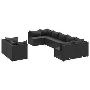 Juego de 9 Muebles de Jardín Elegantes en Color Negro para Patio - Product Image 2