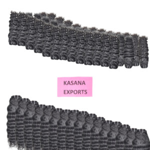 เครื่องจักรผลิตผมแท้จากวัดอันดราปัฎษฐ์ แบบ Double Weft ลอนลึก สีธรรมชาติ ผมอินเดียแท้แบบ Remy น้ำหนัก 100 กรัม แบบคลิปอิน - Product Image 2