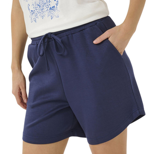 Shorts de Cintura Media para Mujer, con Cordón Ajustable, Color Sólido, Estilo Casual, Tejido Transpirable, Corte Regular, 100% Algodón - Product Image 5