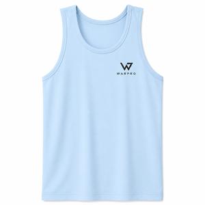 Débardeur sans manches bleu clair pour homme Warpro, col rond, respirant, tricoté, vêtement décontracté - Product Image 5