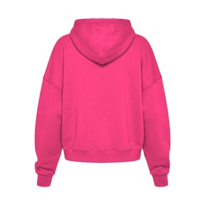 เสื้อฮู้ดดี้ผ้าฟลีซสีเขียวมิ้นท์ทรงหลวมแบบดรอปไหล่ สตรีทแวร์สั่งทำพิเศษ เสื้อฮู้ดดี้ผ้าฟลีซสีชมพูสดทรงหลวมโอเวอร์ไซส์ - Product Image 2