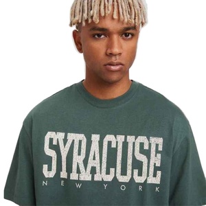 Boxy Fit T-shirt blanc personnalisé pour hommes 300 GSM poids lourd éponge française 100% coton Pima biologique T-shirt surdimensionné - Product Image 3