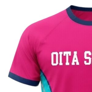 Maillot de netball unisexe rose et turquoise en polyester à col rond pour l'entraînement et les matchs sportifs - Product Image 5