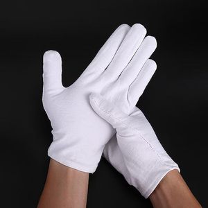 <b>White</b> Cotton Gloves for Eczema Dry Hands Breathable Work Glove Liners Moisturizing Spa Jewelry Inspection Etiquette Gloves Stret - Product Image 1