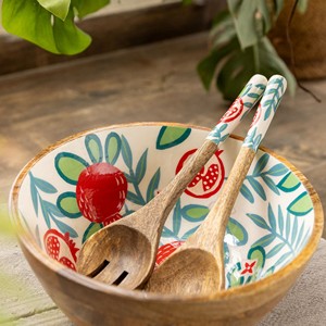 Article très vendu : Bols de service à salade modernes en bois de manguier et d'acacia, jetables, pour la table de fête – HANDICRAFT HUB Uttar - Product Image 1