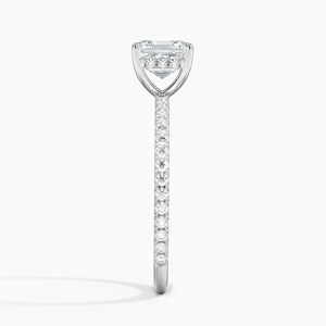 BOJ <b>Ring</b> 0143 <b>Emerald</b> Cut 925 <b>Silver</b> Prong Luxe Willow Three Setting Solitaire Diamond <b>Ring</b> 2ct D Color VVS1 Moissanite GRA - Product Image 2