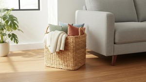 Seagrass <b>Storage</b> <b>Basket</b> with Handles Handmade <b>Storage</b> <b>Basket</b> Wholesale eco-friendly Made Viet Nam - Product Image 6