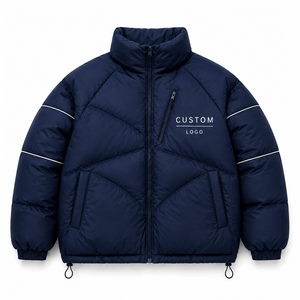 Custom <b>Men's</b> <b>Long</b> Puffer Jacket Thermal Hooded Winter <b>Coat</b> OEM Clothing Manufacturer - Product Image 6