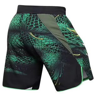 Shorts de bain décontractés pour hommes, taille mi-haute, en satin imprimé, séchage rapide, anti-plis, écologiques, avec cordon de serrage, logo personnalisé sur le devant - Product Image 3