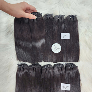 ผม GUGU HAIR แท้ 100% ผมเวอร์จินเวียดนามแบบดิบ เกรด 12A ต่อผมแบบเครื่องจักรเย็บสองชั้น ซุปเปอร์ดับเบิ้ลดรอน ผมตรงแบบ Bone Straight แบบเป็นมัด - Product Image 4