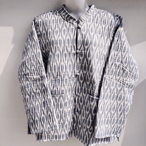 เสื้อแจ็คเก็ตผ้าฝ้ายพิมพ์ลายดอกไม้แบบกลับด้านได้ คอจีน แขนยาว ทรงปกติ สำหรับผู้หญิง  ติดกระดุม  ใส่ได้ในช่วงฤดูใบไม้ร่วง - Product Image 1