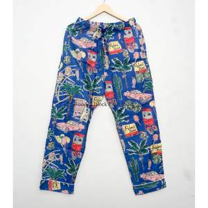 Ensemble de pyjama esthétique pour femmes, en coton, manches longues, vêtements d'été, robes décontractées, ensemble de pyjama imprimé floral fait main - Product Image 2