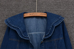 Chaqueta vaquera con cuello de muñeca para mujer 2026, estilo coreano, casual, corta, para primavera, otoño e invierno, prenda exterior lavada - Product Image 5