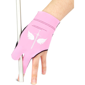 Guantes de medio dedo en rosa y negro con diseño de espada y alas para gimnasio, unisex, transpirables, con espalda de malla, ajuste cómodo. - Product Image 2
